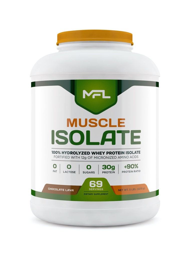 MFL 100% Isolate Protein l 30g Protein l 12g Aminosyrer l Keto Friendly l Lavkulhydrater l 5 lbs. (Chocolate Lava)