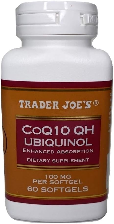 Trader Joes CoQ10 QH UBIQUINOL Forbedret Absorbtion 100mg 60 Softgels