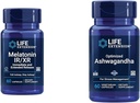 Life Extension Melatonin IR / XR & optimeret Ashwagandha - Sove, Stress Relief, Fokus, Hukommelse - 60 Kapsler
