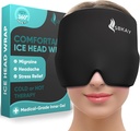 Komfortabel Migræne Hovedpine Relief Cap - Migræne Ice Head Wrap med 360 ° Form Fitting Design - Gel Ice Cap - Naturlig varm eller kold terapi for hovedpine, Spænding, Puffy Eyes, Stress -One Size passer alle