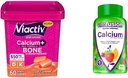 Viactiv Calciumtykkere & vitafusion Calcium Gummies, 60 Chews & 100 Greve - Knogle- og tandkosttilskud