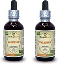 Valerian (Valeriana officinalis) Tinktur, Økologisk Tørret Roots Liquid Extract (Brand Name: HerbalTerra, Stolt Made in USA) 2x2 fl.oz (2x60 ml)