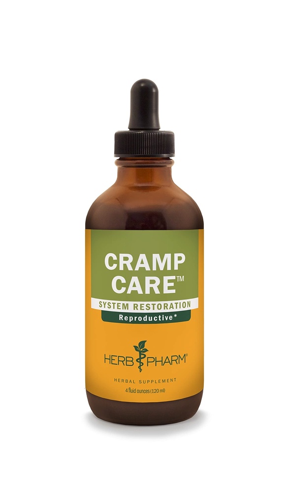 Herb Pharm Cramp Care Flydende Herbal Extract Drops til støtte for en sund menstruationscyklus, 4 Oz