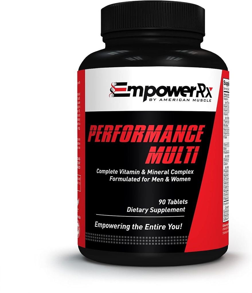 EmpowerRx Performance Multivitamin til immunstøtte, Øget energi, Opretholde Bone Health Rich med vitamin B12 og D-vitamin - for mænd og kvinder (60 kapsler)