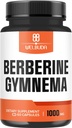 1000mg Berberine Supplement med Organic Gymnema Sylvestre Leaf - 60 kapsler med høj koncentration ekstrakt - Support til immunsystem, Circulatory Health & Gastrointestinal funktion