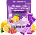Calm Magnesium pulver, naturlig rolig pulverdrik, Cortisol drik mix til L- Theanin, Ashwagandha, Magnesium glycinat, Anti- Stress drik mix pulver, Ashwagandha kosttilskud til afslapning Sleep- 20 pakke