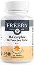 Freeda Vitamin B Complex Ingen folinsyre Ingen PABA - Super B Complex Kosher Vitamin Supplement med vitamin B1 Vitamin B2 vitamin B3 Vitamin B5 Vitamin B6 Vitamin B12 - Vit B Complex B for kvinder og mænd (250 Ct)