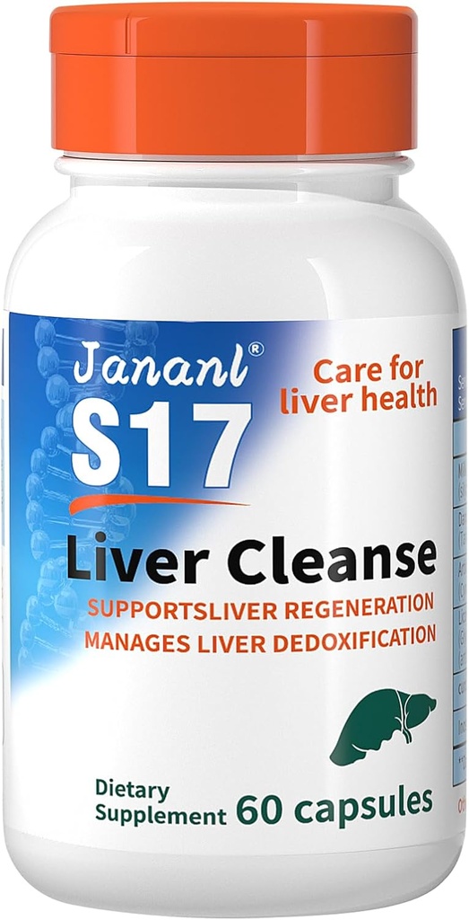 Jananl lever rense Detox & Reparation Mælk Thistle Liver- Leverbeskyttelse Væske er rig i Silymarin og FDP Cell Energy Liquid, med 15 flasker i alt 7,5 FI oz - Clearing