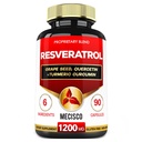 Trans Resveratrol tillæg med Grape Seed, Milk Thistle, og mere - Resveratrol - 6 Herbal Supports for Immunsystemet, Heart Health, Kropsadministration - 90 Kapsler