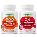 VitaWorks Kids Vitamin D3 1000 IU Chewables + Multivitamin Chewables Bundle