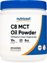 Nutricost C8 MCT Oil Powder 23 Servering (8oz) - 95% C8 MCT Oil Powder