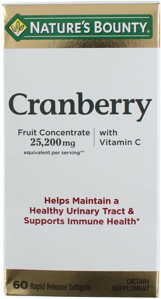 Nature 's Bounty Cranberry Kosttilskud 60 Soft Gels