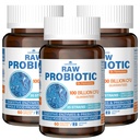 Raw Probiotics for Women & Men - 100 Billion CFU, 35 Strains, Organic Prebiotics & Natural Digestive Enzymes for Digestive, Gut & Immune Health - Soy and Gluten Free, Non-GMO, 180 Vegan Capsules