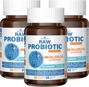 Raw Probiotika til kvinder & mænd - 100 Millioner CFU, 35 Strops, Organic Prebiotics & Natural fordøjelsesenzymer til fordøjelse, Gut & immunforsvar - Soja og Gluten Gratis, Non- GMO, 180 Vegankapsler