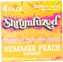 Proprietary Nootropic Gummy 3200mg - Lion's Mane, Reishi, Chaga, and Cordycep Nootropic Tripee Mushroom Blend (4, Summer Peach)