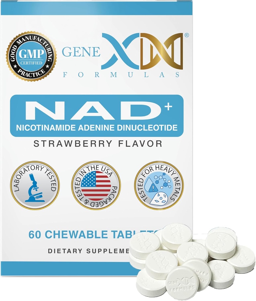 Genex Formulas 500 mg NAD + tyggetabletter (60 tabletter - 30 Servering)