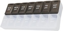 7 Day Weekly Pill AM PM Organizer, ShysTech Large Pill Case Pill Box for Pills/Vitamin/Supplements/Medication (Black/White)