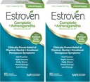 Estroven Complete + Ashwagandha Multi- Symptom Menopause Supplement for kvinder - Klinisk Proven Ingredienser Give Menopause Relief & Night Sweats + Hot Flash Relief * - 4 Måned Supply (Pack of 2)