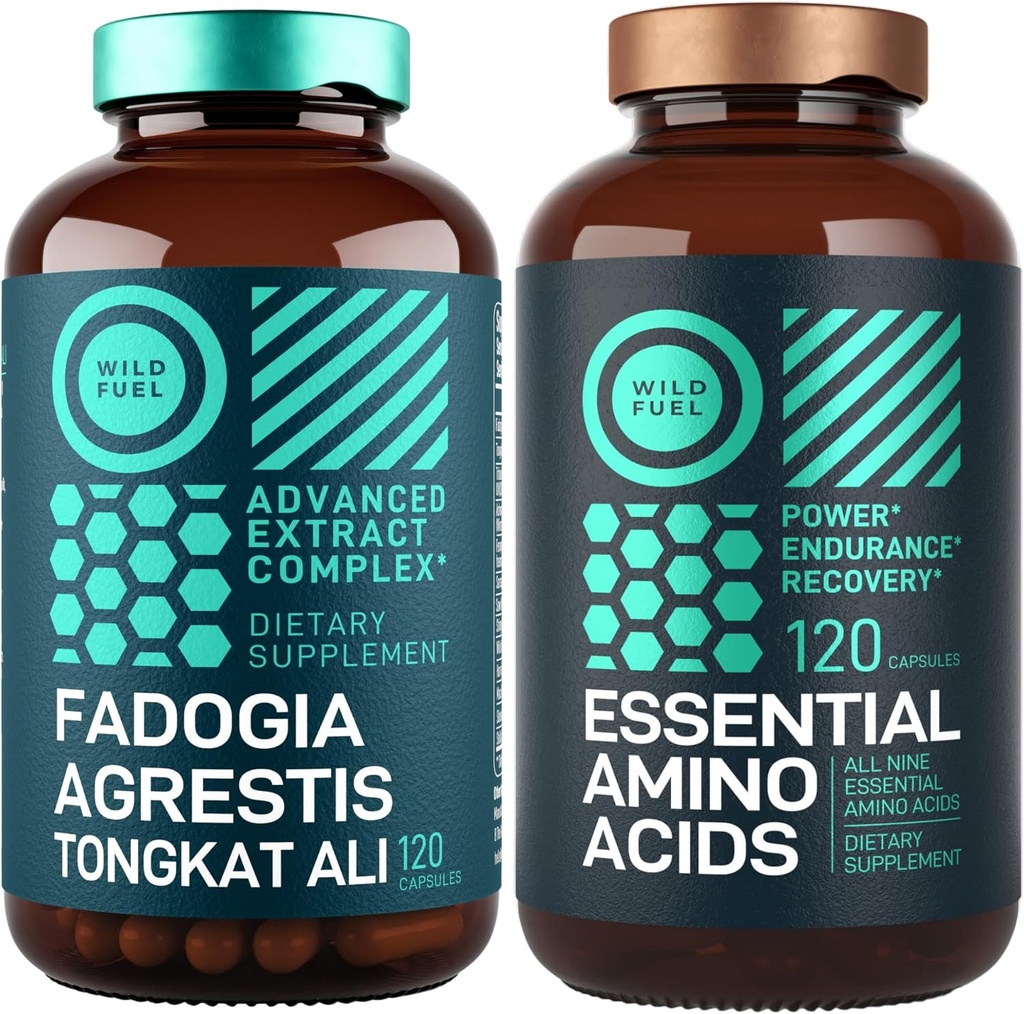 WILD FUEL Fadogia Tongkat Ali supplement og essentielle aminosyrer muskel og styrke støtte bundle