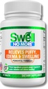 SwellNoMore naturligt supplement Reducerer vandretention, Bloating, Puffy Eyes, hævede fødder, hævede ben, hævede ankler & andre typer af Edema & hævelse, hurtig & naturligvis -1 flaske (1 måned Tilgang)