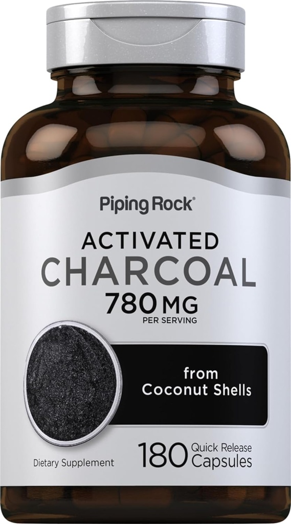 Piping Rock Aktiveret Charcoal Pills