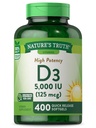 Nature 's Truth Vitamin D3 5000 IE Softgels against 124; 400 Greve - 124; Høj potens - 124; Non- GMO & Gluten Free Supplement