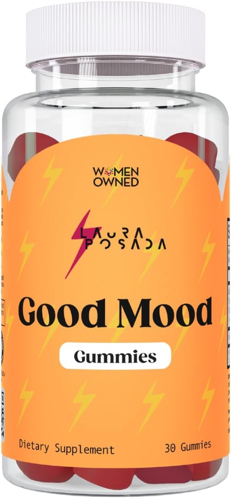 Laura Posada Mood Support Gummies Saffron Supplement 30 Count 100% Natural Measures 124; Ingen Hormon eller Kemikalier Measures 124; Cruelty Free Measures 124; Kvinder Ejet Company Measures 124; Gluten Free Measures 124; Lavet i USA