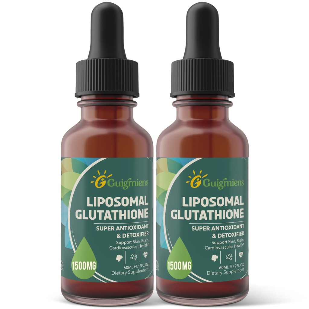 Liposomal Glutathion, Superior Absorption, Liquid Glutathion Supplement, Kraftig Antioxidant, Lever Detox, ImmunEnhancer, Soy- Free, Non- GMO, Vegan & Gluten Fre, 4 fl.oz, 1500 mg