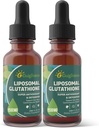 Liposomal Glutathion, Superior Absorption, Liquid Glutathion Supplement, Kraftig Antioxidant, Lever Detox, ImmunEnhancer, Soy- Free, Non- GMO, Vegan & Gluten Fre, 4 fl.oz, 1500 mg
