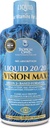 Liquid 20/20 Vision - Eye Vitamin Formula w/20mg Lutein, 4mg Zeaxanthin, 4mg Astaxanthin for Vision Support –Max Absorption- Great Taste & No Pills to Swallow– 32 Serv, 32oz