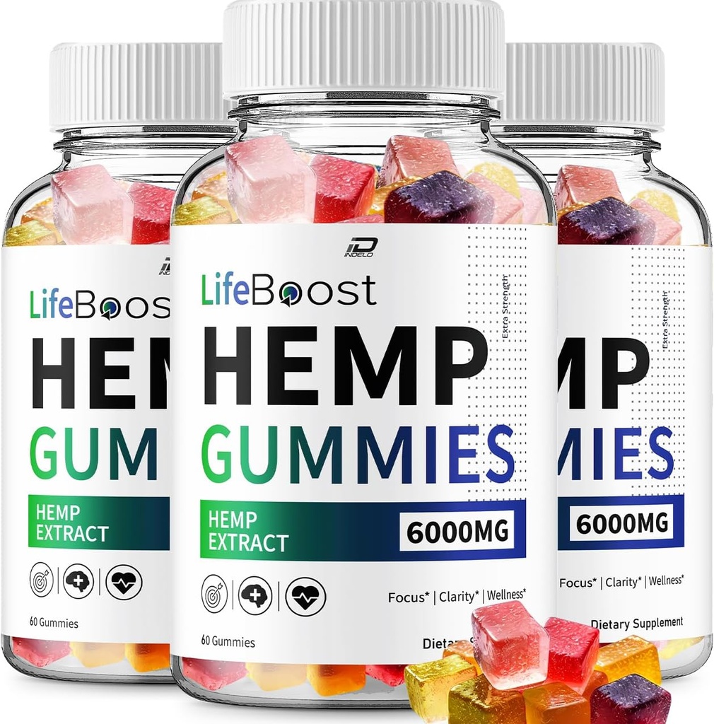 Life Boost Hamp Gummies - med Hamp Seed Extract LifeBoost Hamp Gummies Tinnitus Herbal Support, Sundhed og Wellness Support, All Natural Life Boost Hamp Gummies (3 Pack - 180 Gummies)
