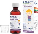 Dr. Talbots Cough Relief Liquid Medicine med naturligt indrykkede ingredienser til børn omfatter dosering Cup, Natural Elderberry Juice Flavor, 4 Fl Oz