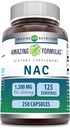 Amazing Formulas NAC (N- Acetyl- L- Cystein) Supplementér 124; 600 Mg pr Serving