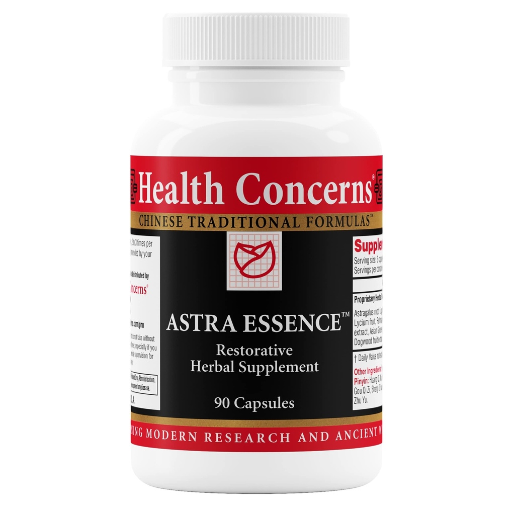 Sundhed Bekymringer Astra Essence - Herbal Tonic Support - Traditionel kinesisk medicin for Vitality, Hukommelse, Svimmelhed, Vertigo, Inddrivelse og immunforsvar - 90 kapsler