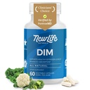 NewLife Naturals DIM Supplement 300mg for kvinder & mænd - Hormonal Acne, østrogen Balance piller, Post Menopause Relief • 124; Sund østrogen Level • 124; Hormonal Balance - Bioperine • 124; PCOS - 60 Day Supply