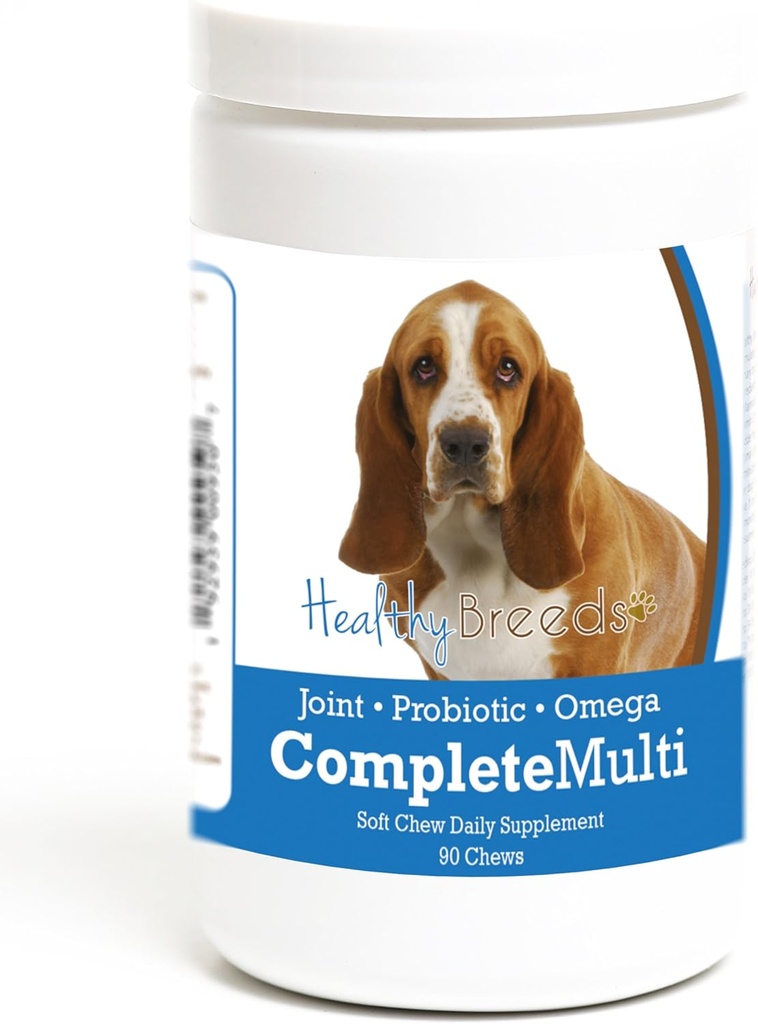 Sunde racer Basset Hound Alt i én Multivitamin Soft Chew 90 Tæl