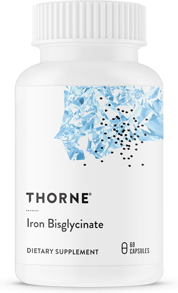 THORNE - Iron Bisglycinate - 25 mg jerntilskud til forbedret absorption uden gastrointestinale bivirkninger * - NSF Certified for Sport - Gluten- Free - 60 Servere