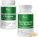DR VITAMIN LØSNING Professionel Detox Rengøring og termogene Fat Burner Bundle - 15 dages Rengøring til vægthåndtering, Gut Sundhed, og Bloating Relief - 2 -pakke af hver