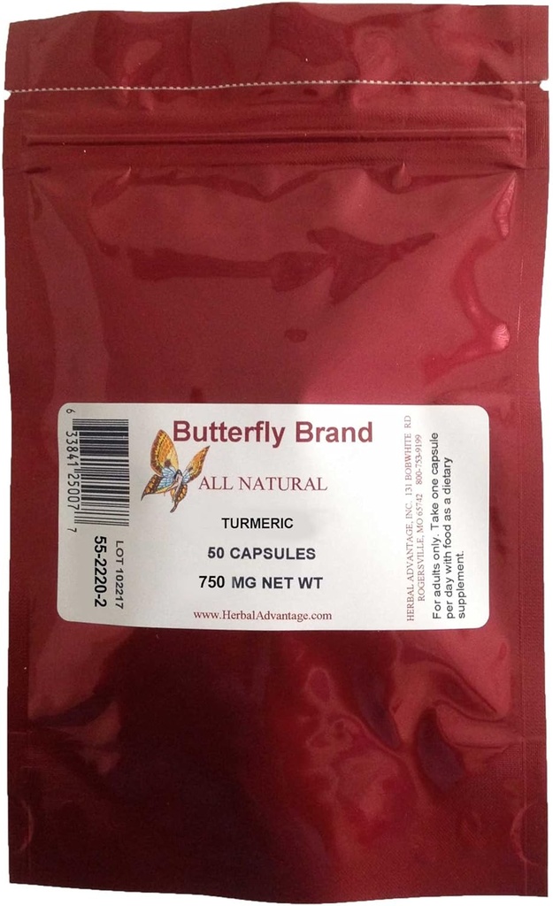 Turmeric Capsules 750mg Bag of 50