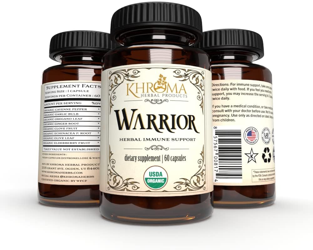 Warrior - Organic Immune System Support - Made with Nature's 8 Most Potent Immunity Defense Herbs