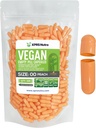 XPRS Nutra Størrelse 00 Tomme kapsler - 500 Grev Tomme Veganske kapsler - Vegetariske Tomme piller - DIY Vegetabilske Kapsler Filling- Veggie Pill Caps (Peach)