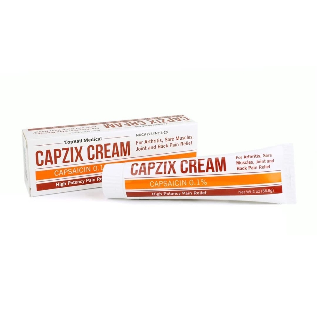 for smertelindring 2 OZ Capsaicin .1% høj potens / maksimal styrke