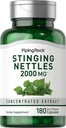 Piping Rock Stinging Nettle Kapsler 2000 mg • 124; 180 piller • 124; Koncentreret Leaf ekstrakt • 124; Non- GMO & Gluten Free Herbal supplement