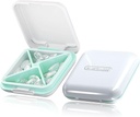 Lille pillekasse, Rejsepillekasse, Dtouayz Portable Medicine Organizer, Vitamin og Medicin Dispenser, Cute Daily Pill Box til pung eller taske, Vandtæt 4 Segment Rejsepillebeholder