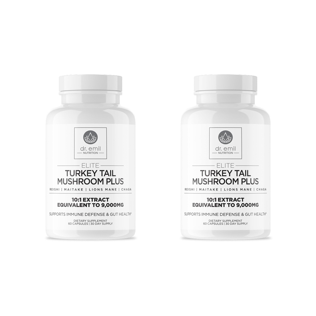 DR. EMIL NUTRITION Elite Tyrkiet Tail Mushroom Plus Twin Pack