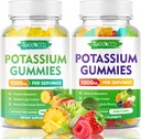 Kalium Citrate Gummies 1000mg, High Potency Kalium Supplement Gummies for voksne kvinder & mænd, Kalium Gummies Support Leg Cramp & Muscle Health, Pineapple & blandet frugtsmag