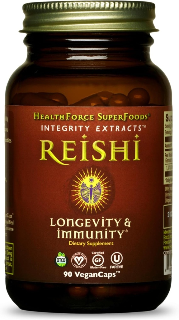 HealthForce SuperFoods Integrity Extracts Reishi - Kapsler - 90 Veganske Kapsler