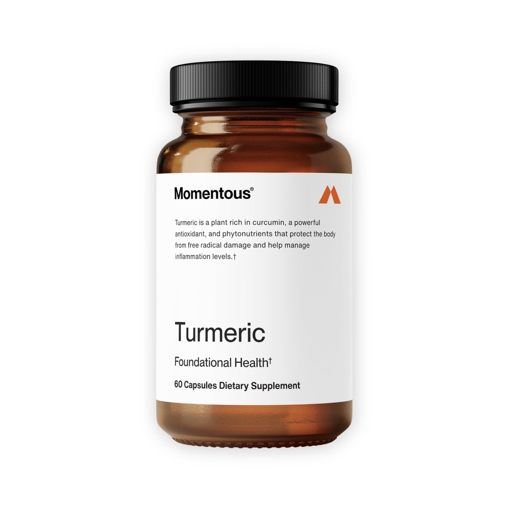 Momentøs gurkemeje Supplement 1000 mg - Natural antioxidant gurkemeje for grundlæggende sundhed - NSF Certified for Sport - Gluten- Free - 30 Servere - 60 Kapsler