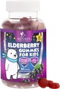 Kids Immunity Support Elderberry Gummies - Daily Children 's Vitamin C, Zink & Kids Immunity Support Gummy - Nature' s Sambucus Elderberry Supplement, Vegan, Gluten- Free, Tasty Berry Flavor - 60 Gummies