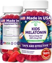 Lunakai USA Made Kids Melatonin Gummies 1mg - Safe & Natural Sleep Aid for Children 2 + - Non- GMO, Vegan, Gluten- Free - 60 Greve